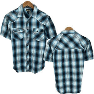 BF955 Mens Helix Athletic Fit Trendy Pearl Snap Button Down Shirt S